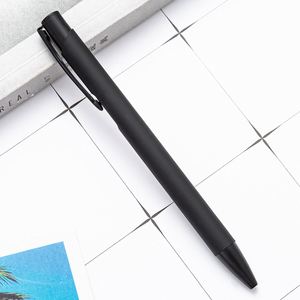 <b>Matte</b> <b>Rubber</b> Coated Straight Aluminum Click Gel Ink Pen, 8 Colors Minimalist Retractable Signature Pen Custom Logo - Product Image 4
