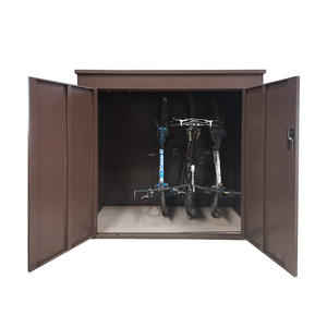 Casier à vélos vertical double <span class=keywords><strong>porte</strong></span> imperméable pour extérieur, en acier métallique, rangement pour vélos, armoire verrouillable, meuble, placard intérieur - Product Image 1