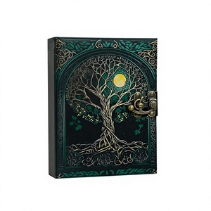 Cuaderno de Cuero Hecho a Mano Estilo Vintage NEW ERA, Diario con Diseño del Árbol de la Vida Celta, Impresión UV, Regalo, 100 Hojas, Encuadernado Cosido - Product Image 1
