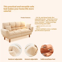 Sofá Cama Reclinable Moderno de 4 Plazas, Plegable y de Pie para Espacios Pequeños