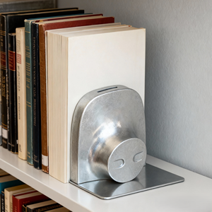 Serre-livres moulés sous pression en usine, en aluminium anodisé noir, personnalisés, élégants, pour la décoration de bibliothèque de bureau et de bureau à domicile - Product Image 2