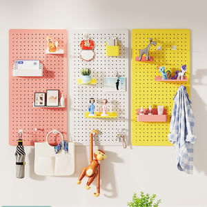 Estante de Almacenamiento de Pared Personalizado con Panel Perforado, Rectangular, Pintado, Sin Perforaciones, Organizador de Oficina para el Hogar, Dormitorio, Cocina, Entrada - Product Image 2