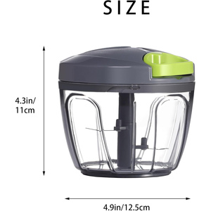 Hot Selling 2025 Multifunction Manual Plastic <b>Vegetable</b> Onion <b>Chopper</b> Kitchen Tool with Stainless Steel Blade 400ml Capacity - Product Image 4