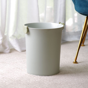 Hàng Mới Về Thùng Giấy Thải Nhựa Thùng Rác Nhà Bếp Khách Sạn Gia Đình Thùng Rác Tròn Mở Nắp - Product Image 4