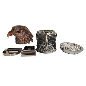 Nuevo Molinillo Magnético de Hierbas Secas de Cuatro Capas con Forma de Águila, de Aleación de Zinc, Manual, para Tabaco y Especias - Product Image 3