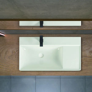 Lavabo à bord gauche lavabo rectangulaire en céramique pour salle <span class=keywords><strong>de</strong></span> bain lavabo à main - Product Image 6