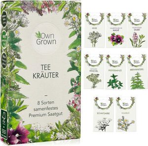 Kit de 8 tisanes fraîches avec pots de fleurs et jardinières - Product Image 1