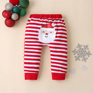 100% coton <span class=keywords><strong>mon</strong></span> <span class=keywords><strong>premier</strong></span> noël bébé vêtements tirer sur à manches longues barboteuse rayé pantalon et chapeau 3 pièces infantile tenue <span class=keywords><strong>de</strong></span> noël - Product Image 4