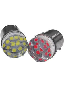 Ampoule de voiture 24V 12V à clignotement stroboscopique LED automatique P21W P21 1156 BAU15S 1157 BA15S BAY15D 3030 9SMD, Lampe de signalisation à lentille diamant Rouge Ambre Bleu - Product Image 2