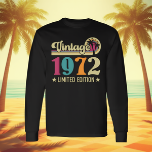 T-shirt vintage a maniche lunghe in edizione limitata del 1972, regalo di compleanno - Product Image 3