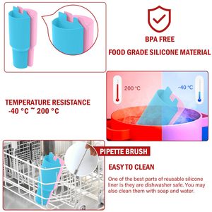 Separadores de Silicona Reutilizables 2 en 1 para Vasos Stanley de 40 oz con Asa, con Separador para Bebidas Frías, Producto de Vajilla - Product Image 4