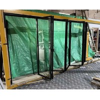 Portes de patio pliantes de balcon pliantes coulissantes en verre double en aluminium NFRC commercial