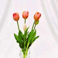 Bunga Tulip Artifisial M322 Sentuhan Realistis Lembut untuk Dekorasi Ruang Tamu, Buket Tulip, Grosir, Supplier Bunga Artifisial