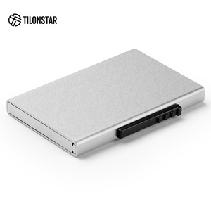 TILONSTAR TWM107, superventas, tarjetero de aluminio antirrobo para hombre, tarjetero de identificación de crédito emergente con función de bloqueo RFID - Product Image 3