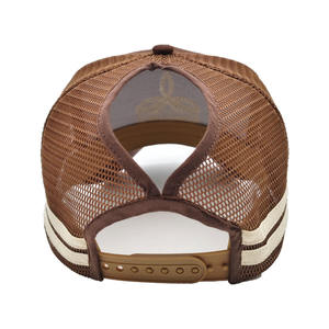 Gorras con logotipo bordado personalizado, 5 paneles <span class=keywords><strong>de</strong></span> ajuste profundo, perfil alto, cola <span class=keywords><strong>de</strong></span> caballo, gorras <span class=keywords><strong>de</strong></span> camionero, productos <span class=keywords><strong>de</strong></span> calidad, 2 rayas en blanco, gorra <span class=keywords><strong>de</strong></span> camionero <span class=keywords><strong>de</strong></span> campo - Product Image 3