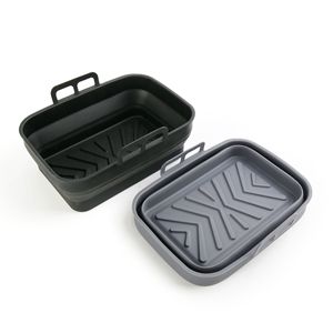 Silicone Baking Air Fryer Mat Liner Tray 21.5x5cm Foldable Oven Safe Dishwasher Safe For Baking Pastry Tools - Product Image 3