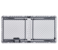 Vente chaude Banquet extérieur en plastique pliant longue Table à manger facile à plier et à transporter stable et solide