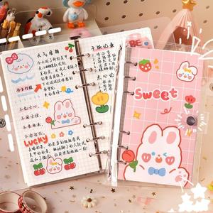 Organizador de cubierta de cuero desmontable para <span class=keywords><strong>agenda</strong></span> de hojas sueltas de corazón de niña bonita para escritura de escuela secundaria <span class=keywords><strong>primaria</strong></span> para estudiantes - Product Image 2