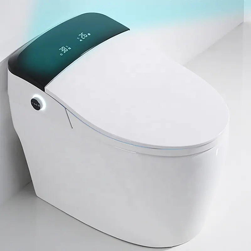 Modern Luxury Sanitary Ware Bathroom Ceramic Water Closet Automatic One Piece Wc Intelligent Smart Toilet