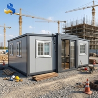 Maison pliante moderne Gouyu avec terrasse extérieure, conteneur extensible 20ft 30ft 40ft, abri préfabriqué, appartement, maison
