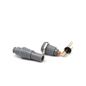 Shenzhen Fabrikant Micro-Precisie M10 Soldeer Printplaat Cirkelvormige <span class=keywords><strong>Connector</strong></span> Push-Pull Zelfsluitende Lange Gebogen Pin Socket 3 - Product Image 1
