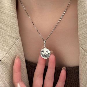 Pendentif en argent sterling S925 Yinruitai, visage de clown souriant, thème unisexe, hip-hop, à porter tous les jours, pendentif raffiné - Product Image 4
