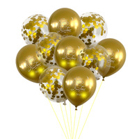 Ballons en latex noir et or de 12 pouces pour la décoration d'ambiance de l'Omra, ballons Omra Moubarak, décoration de fête musulmane Omra Moubarak