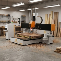 Centre d'usinage CNC industriel 5 axes MS50 2137 pour le travail du bois, le mobilier, le MDF, l'acrylique, le mousse et les moules, avec changeur d'outils automatique 12 pièces