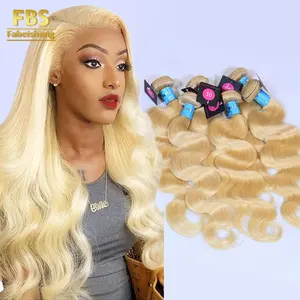 FBS Body Wave Grob bündel Farbe Ib 613 Grade Russian 613 Blonde Virgin Brazilian Haar verlängerungen