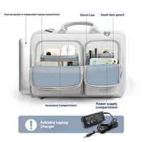 Sac à bandoulière pour ordinateur portable de grande capacité 16 pouces en Oxford, étanche, avec fermeture éclair, durable, pour PC portable