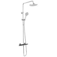 TOPWAY Ensemble de douche thermostatique économique Finition chromée Robinet Mélangeur de douche Pommeau de douche