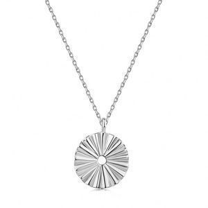 Collar Dylam de Oro de 18k con Colgante Circular Antideslustre para Mujer, Joyería de Plata de Ley 925 - Product Image 1