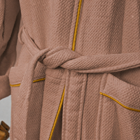 Peignoir léger en tissu gaufré pour hôtel et spa, avec col châle, pour couple, service ODM, ceinturé, cadeau d'entreprise, confortable pour toutes les saisons
