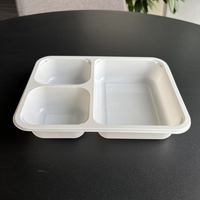 Barquette alimentaire jetable en CPET à 2 compartiments, thermoscellable et compatible four, vente en gros