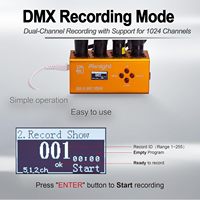 Reproductor de Música y Grabador DMX Pknight DR MP 1024, 2 Universos, 255 Programas, microSD de 32GB, Metálico, 1024 Canales, Salida de 2 Canales, Múltiple
