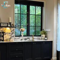 Ventana Francesa de Aluminio Premium con Vidrio Laminado Aislante para Hogares Europeos de Lujo
