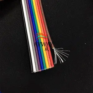 22AWG 10P Flache Farbe Regenbogen Band Kabel LED KABELBAUM 0,3 Platz Kabelbaum 1,6mm Farben Paralled Garn für PCB DIY