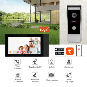 Soporte Wifi <span class=keywords><strong>Intercom</strong></span> Door Bell Precios baratos Videoportero de 7 pulgadas con control remoto Tuya para Villa de 4 cables - Product Image 1