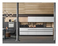 Îlots de rangement en mélamine durable Armoire de rangement en contreplaqué Armoire de cuisine murale pour l'extérieur