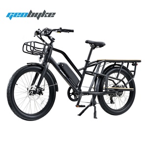 Vélo cargo électrique 24 pouces 250W 7 vitesses pour livraison de repas, jantes à double paroi, cadre en acier, siège enfant - Product Image 3