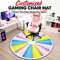 Karpet Kursi Gaming Bulat Custom Grosir Pabrik dengan Dukungan Label Pribadi untuk Merek Esports dan Distributor Gaming