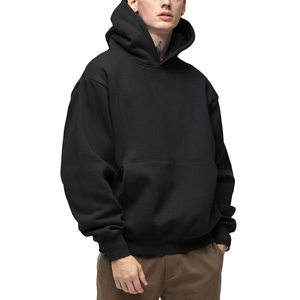 Hot <b>Sale</b> Men's Regular Fit Hoodies Front Custom Logo Polyester/Cotton Thick 3D Embossed Fleece Heavy <b>Weight</b> Quick Dry Breathable - Product Image 1