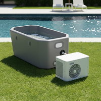 Bain glacé 1HP Pro Wifi avec filtre à ozone Bain à glace plongeant froid 0-40 ℃ Baignoire plongeante froide gonflable avec refroidisseur pour adultes