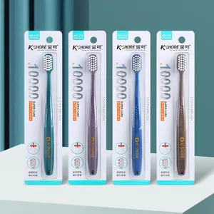 KSHROEV10大人の妊婦経済的な10000超超柔らかい毛プラスチック歯ブラシ
