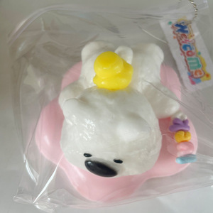 Unisex Giant Bear Knead Music Squeeze Toy with Cute <b>Slime</b> Feeling Slow Rebound Stress Reliever Swimming Circle Design Gift - Product Image 3