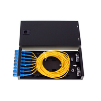 Kotak Terminal Serat Optik FTTH GSM IP20 Berbahan Logam dengan 4 8 12 Port TB Optical Fiber Fusion Splicing Thickened FC SC LC ST