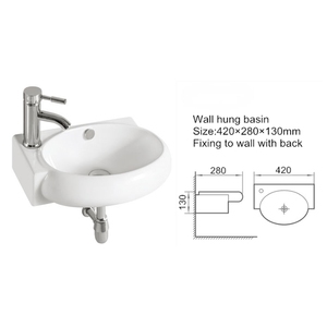 Phòng tắm gốm rửa lưu vực treo tường rửa lưu vực góc Fancy rửa lưu vực - Product Image 2