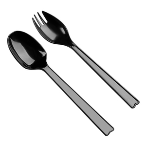 Factory medium weight disposable white wrapped plastic cutlery set with knife fork spoon Cutlery Set For Take Away Restaurant
