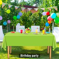 Couverture de table en plastique multicolore Rectangle Nappe de pique-nique pour anniversaire Baby Shower Wedding Party Home Kitchen Dining Christmas