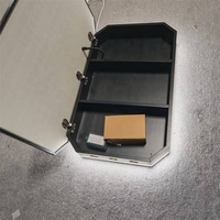 Lemari Cermin Kamar Mandi Pintar Terpasang di Dinding Anti Kabut Lampu LED Sensor Sentuh Dapat Diredupkan Penyimpanan Obat
